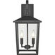 Fetterton 2 Light 18 inch Powder Coated Black Outdoor Wall Sconce